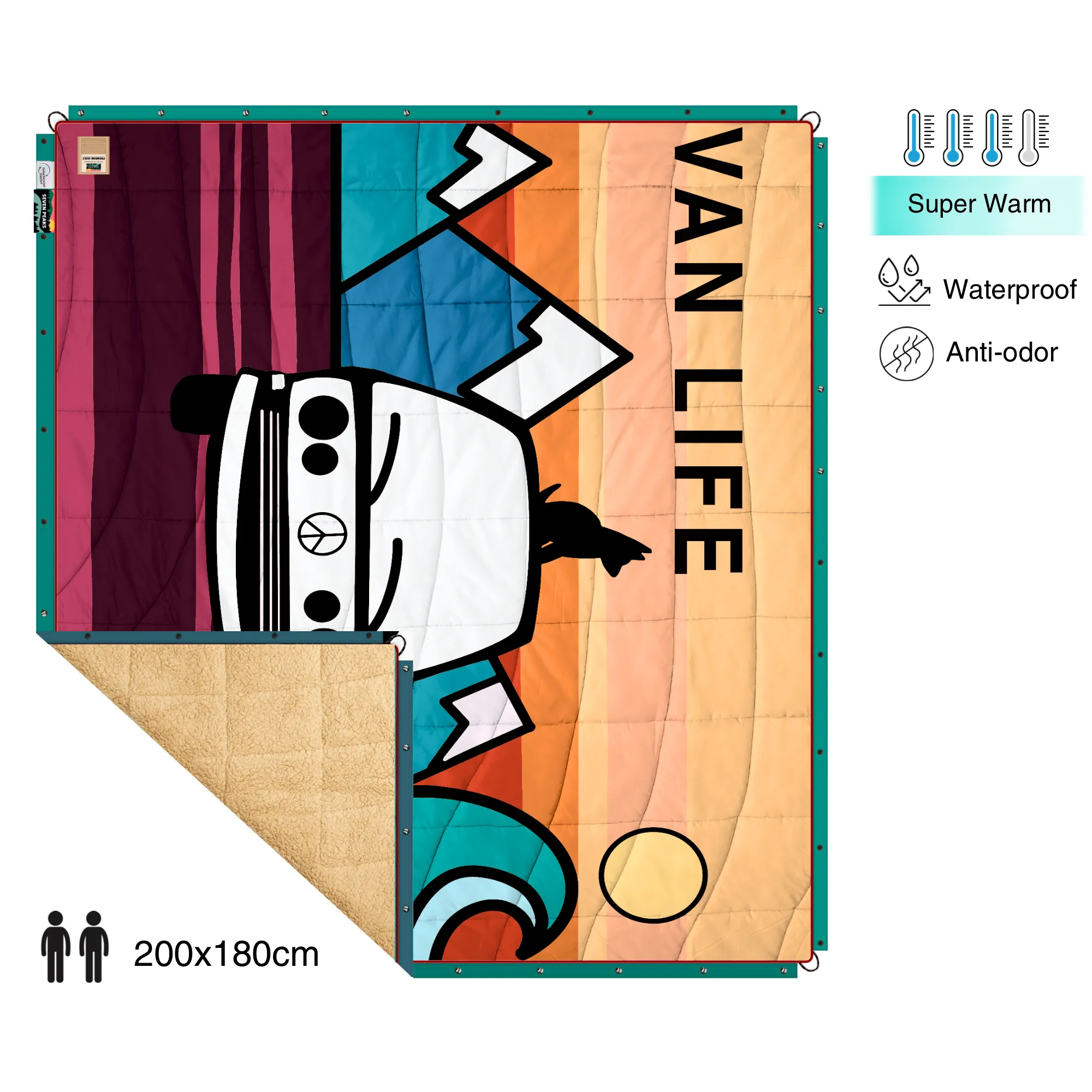 Double Sherpa Quilt XL Van Life