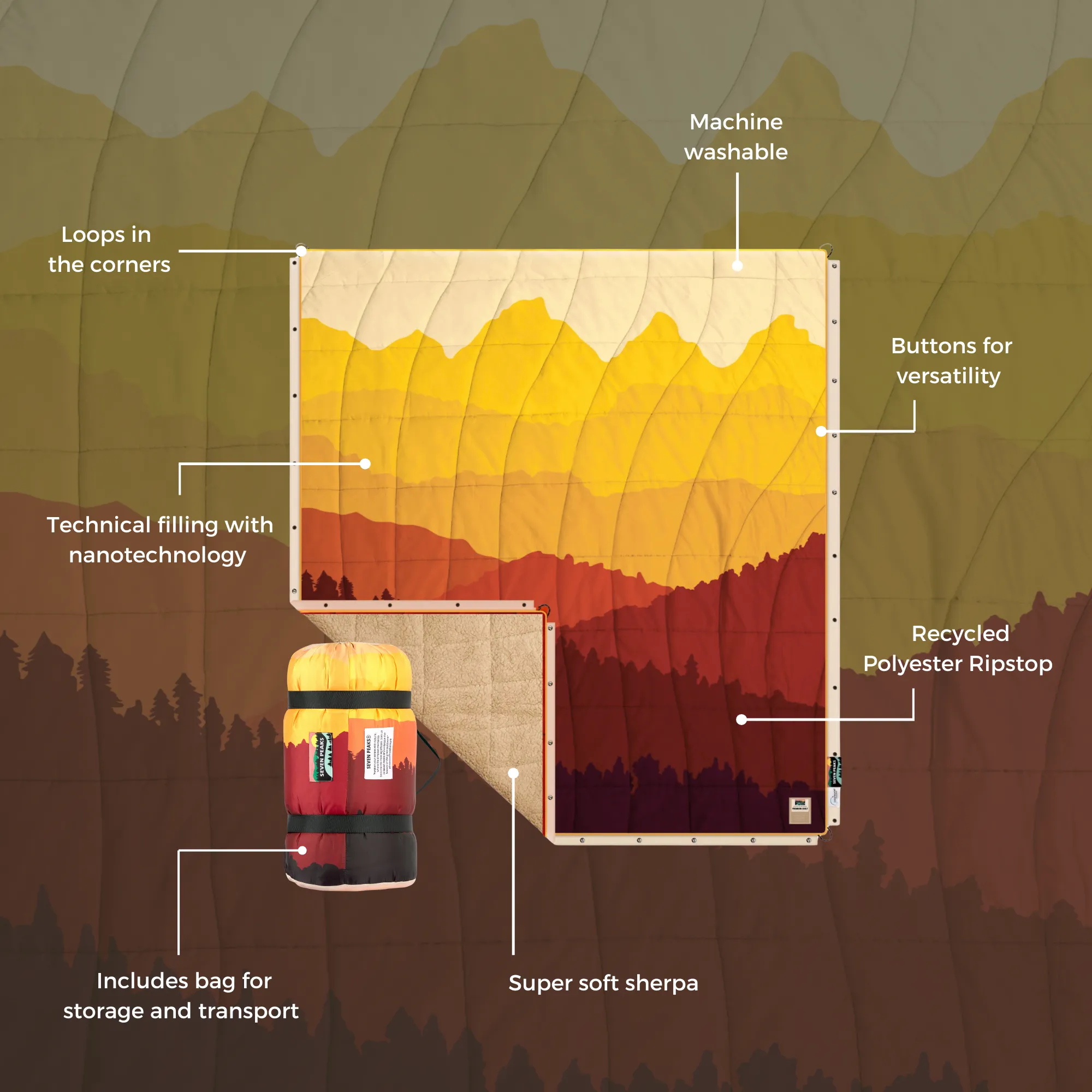 Double Sherpa Quilt XL Picos Europa - Image 2