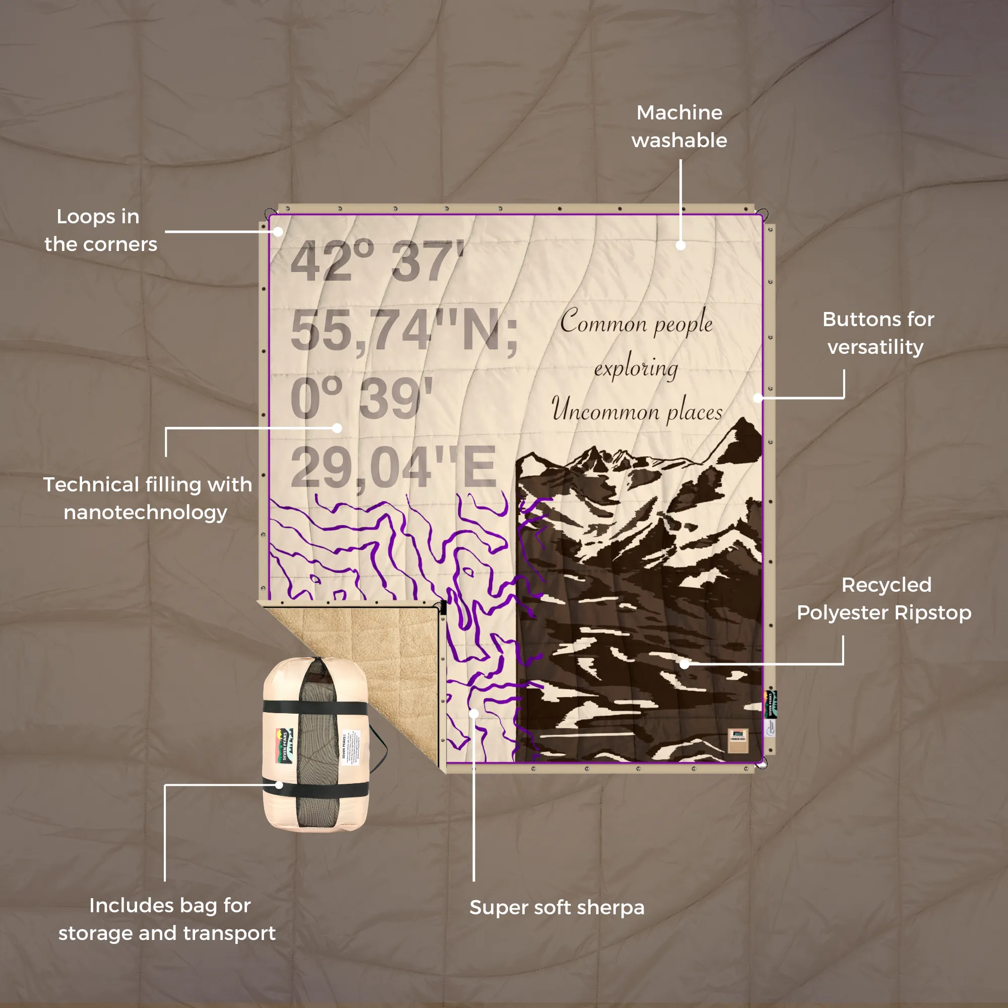 Double Sherpa Quilt XL Les Pyrenees - Image 2