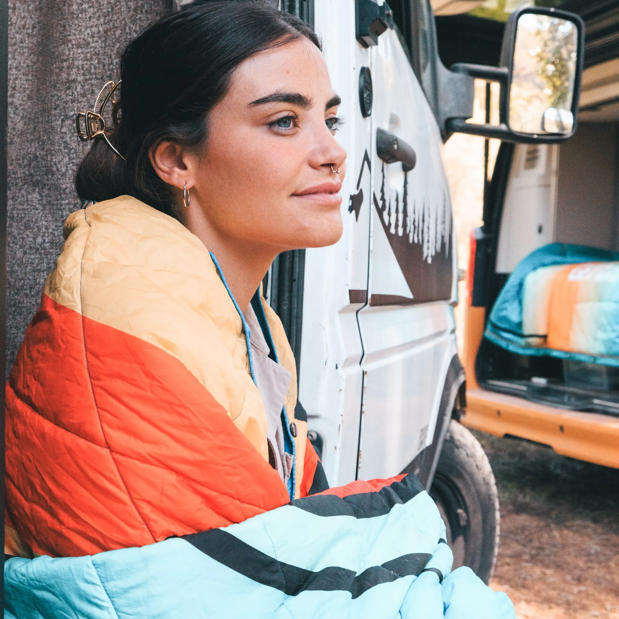 Double Sherpa Quilt XL Van Life - Image 5