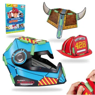 Create Your Own Action Helmet - Art & Craft, Make-Believe Play. Made from Recycled Plastic and Cardboard