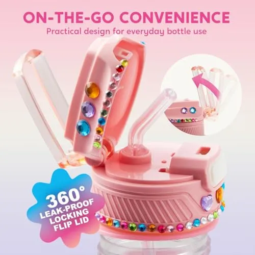 Klever Kits Decorate Your Own Water Bottle Kits for Girls Age 6+, Unicorn DIY Gem Diamond Painting Crafts, Girl Birthday Gift Arts and Crafts Fun Arts for Girls Birthday Christmas - Image 2