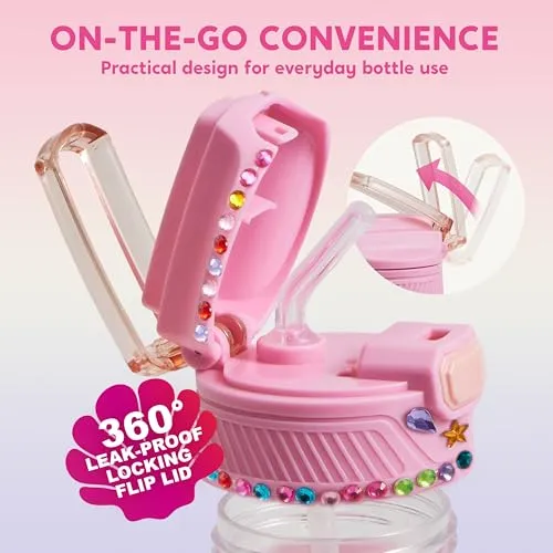 Klever Kits Decorate Your Own Water Bottle Kits for Girls Age 6+, Mermaid DIY Gem Diamond Painting Crafts, Girl Birthday Gift Arts and Crafts Fun Arts for Girls Birthday Christmas - Image 2