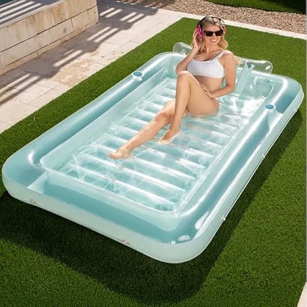 SLOOSH Inflatable Tanning Pool Lounger Float, 85