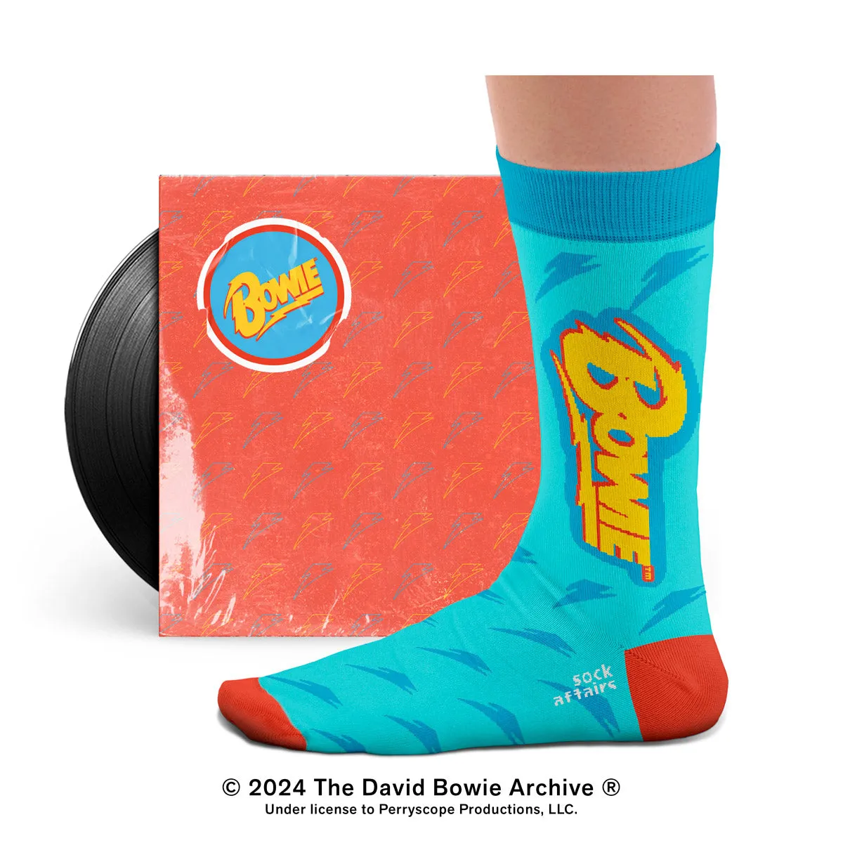 David Bowie Lightning Blue Socks - Image 2