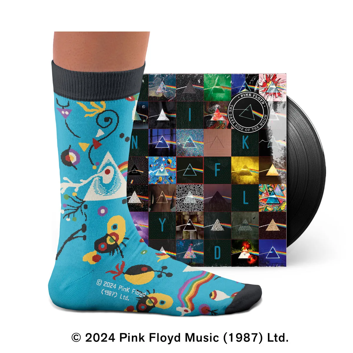 Pink Floyd The Dark Side of the Moon Blue Socks