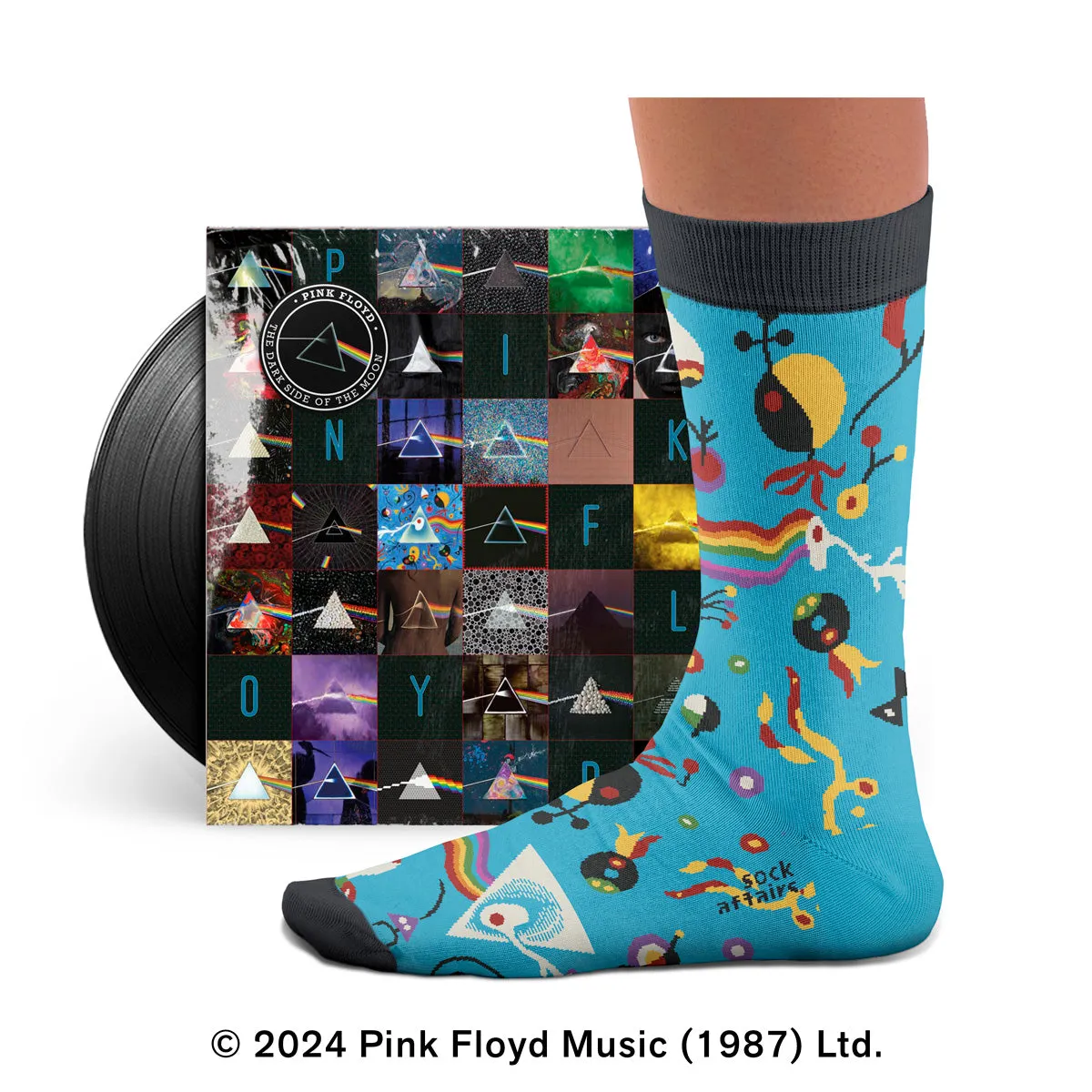Pink Floyd The Dark Side of the Moon Blue Socks - Image 2