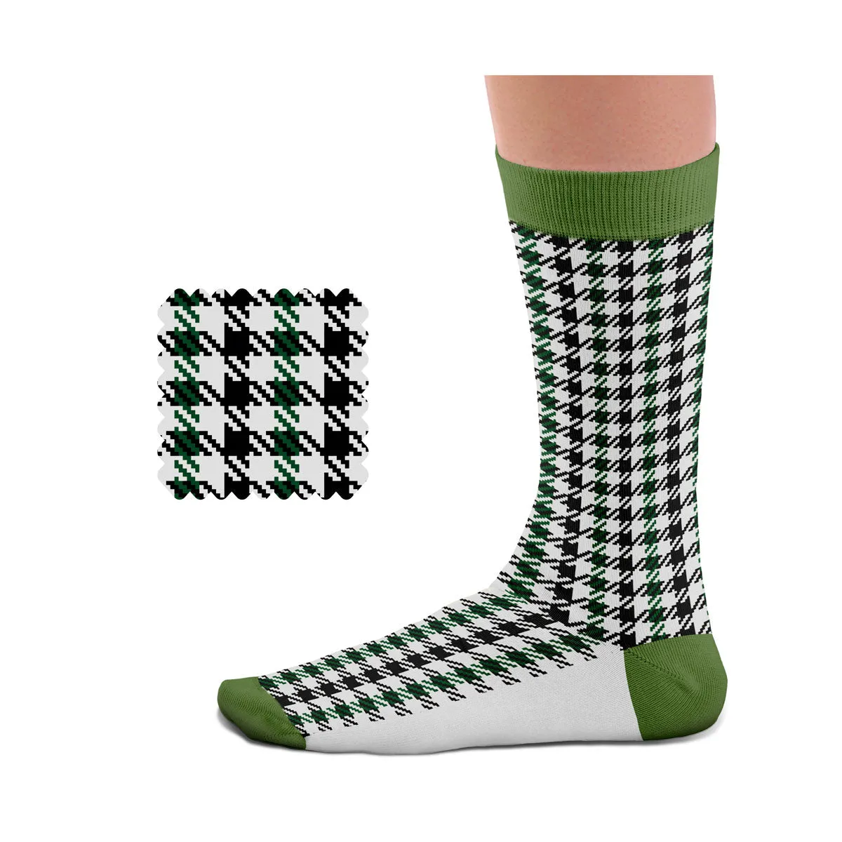 Pepita Black-Green Socks - Image 2