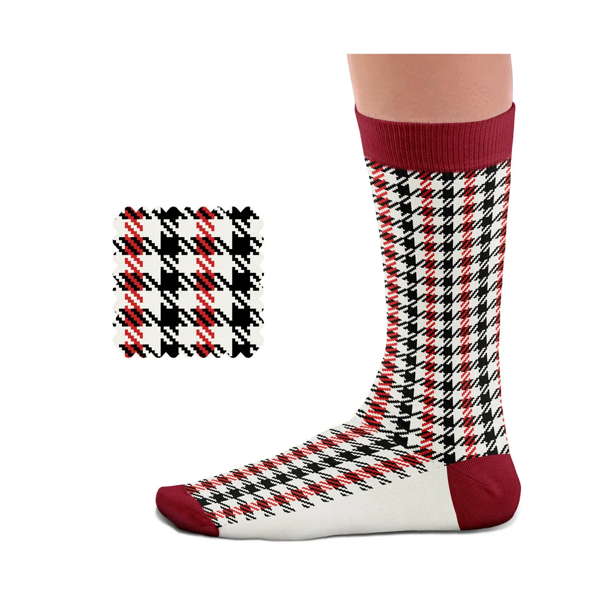 Pepita Black-Red Socks - Image 2