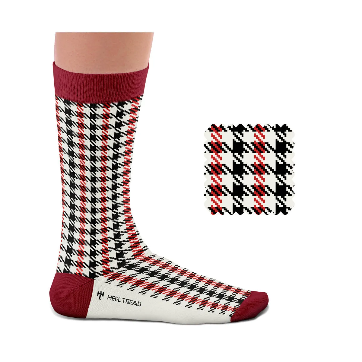 Pepita Black-Red Socks